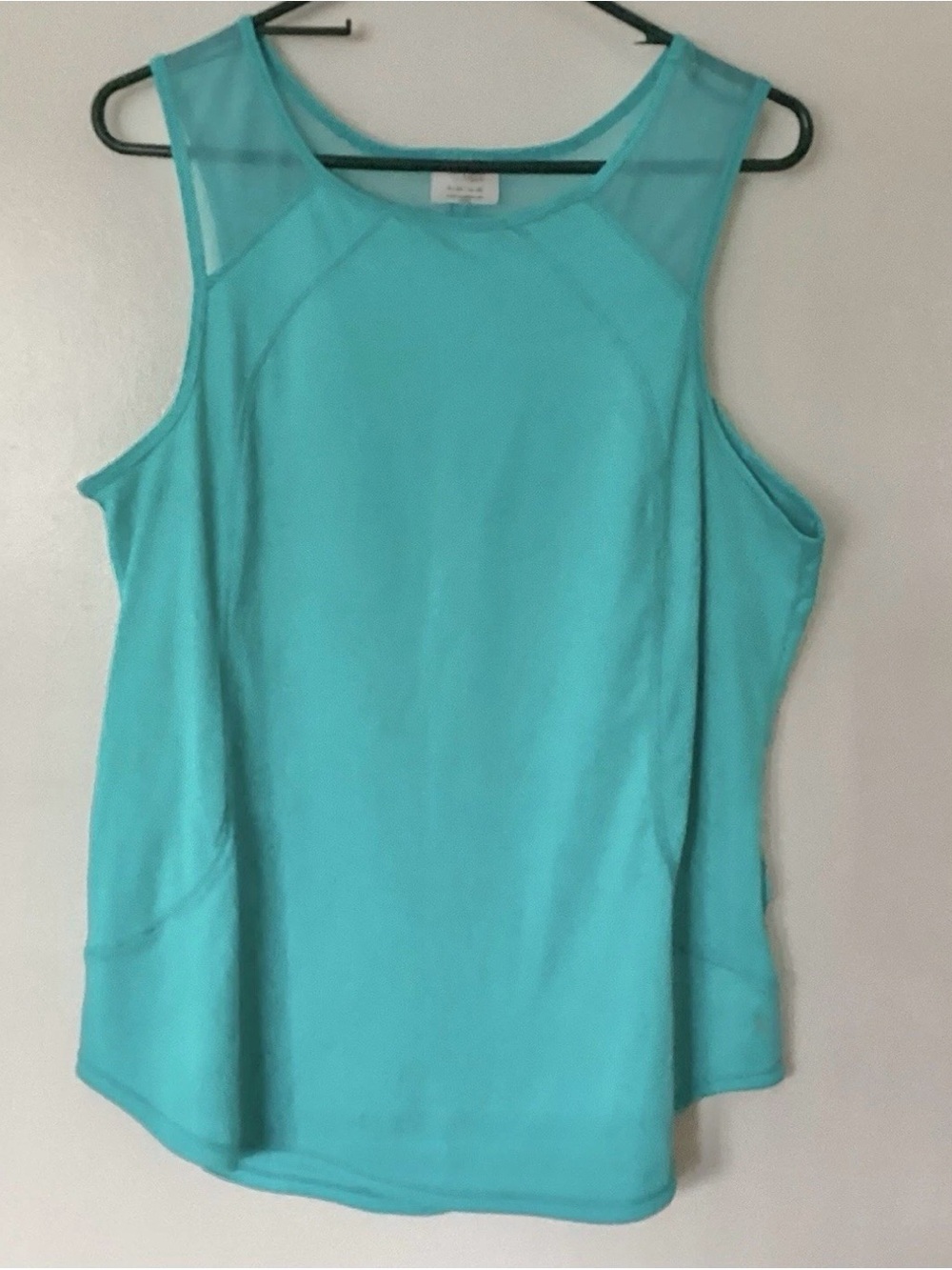 Danskin Now Aqua Muscle Tee with Mesh Yoke